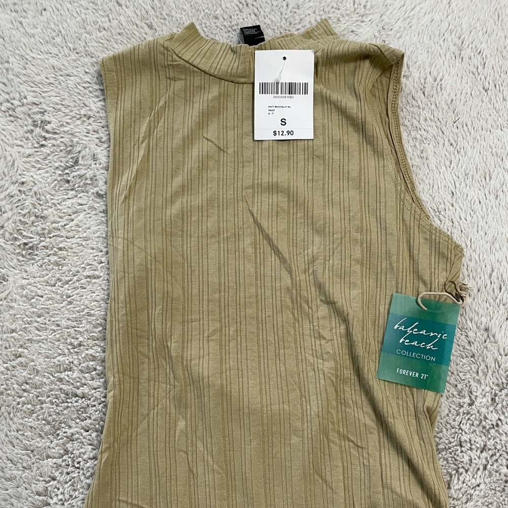 Forever 21 green turtleneck bodysuit